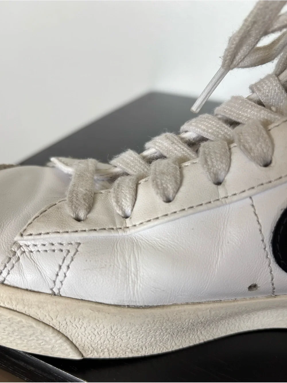 Nike Blazer Mid 77 Vintage White Black CZ1055-100 Womens Size 7.5 Sneakers Shoes - Picture 13 of 14